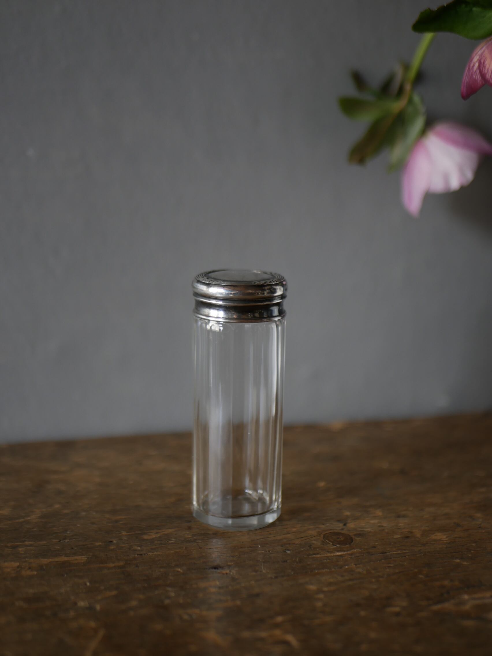 純銀製 ガラスボトル③ スターリングシルバー アンティークボトル アンティークのある暮らし