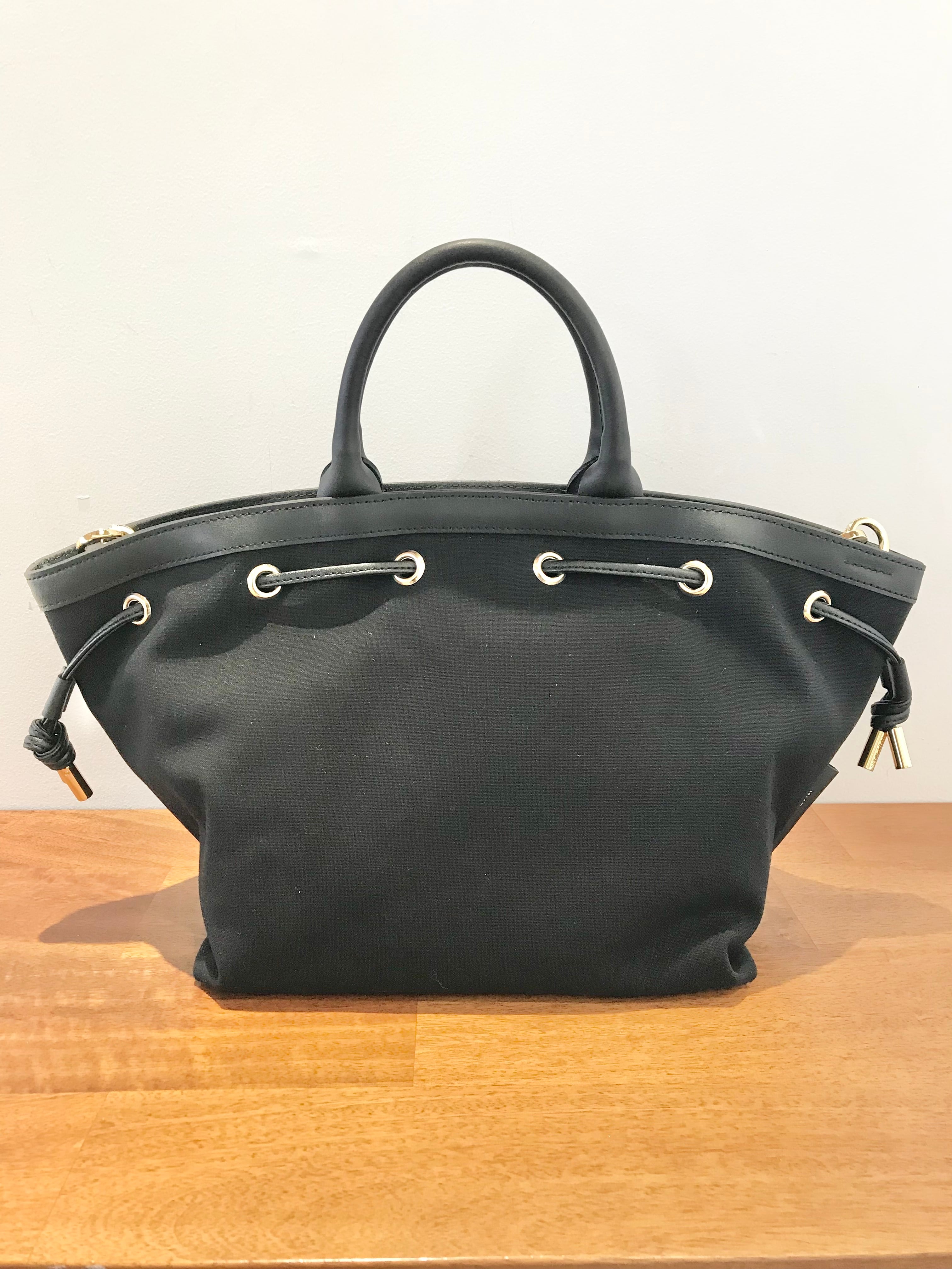 【VIOLAd'ORO】キャンバスレザー2wayトートバッグ