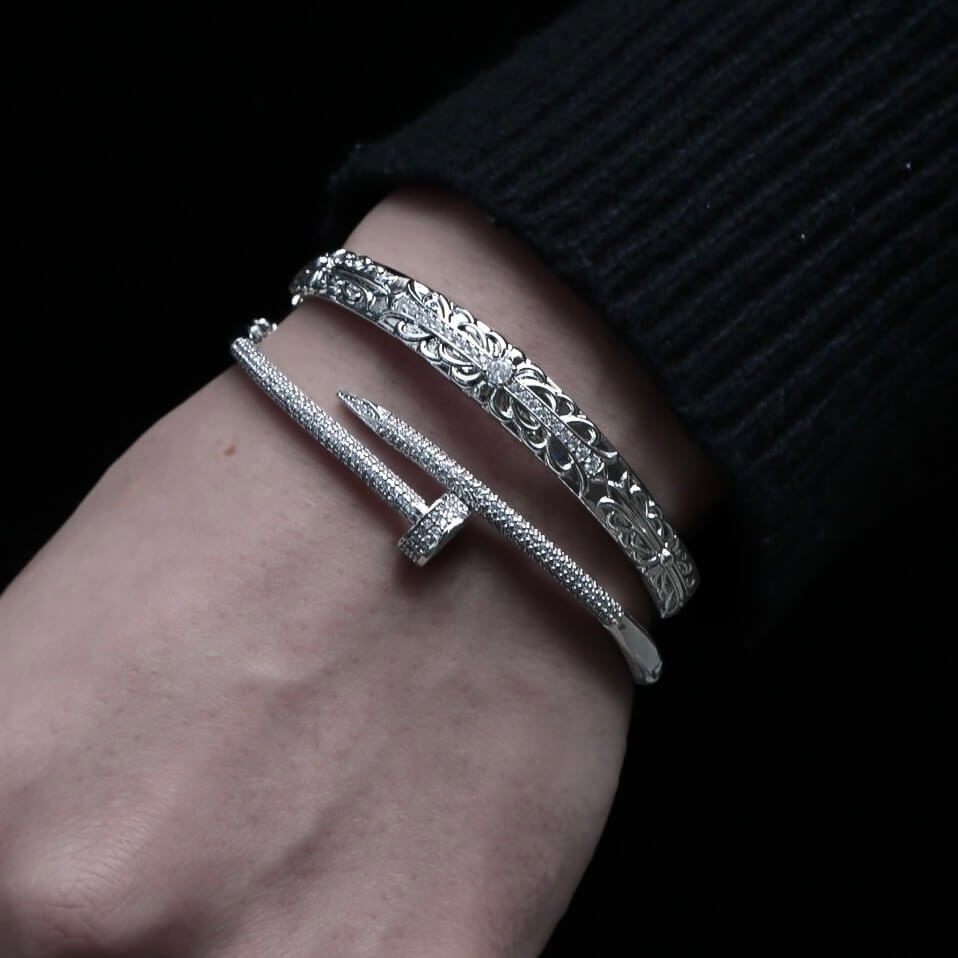 18kgp zirconia nail bracelet VB5-86 | VERIELA