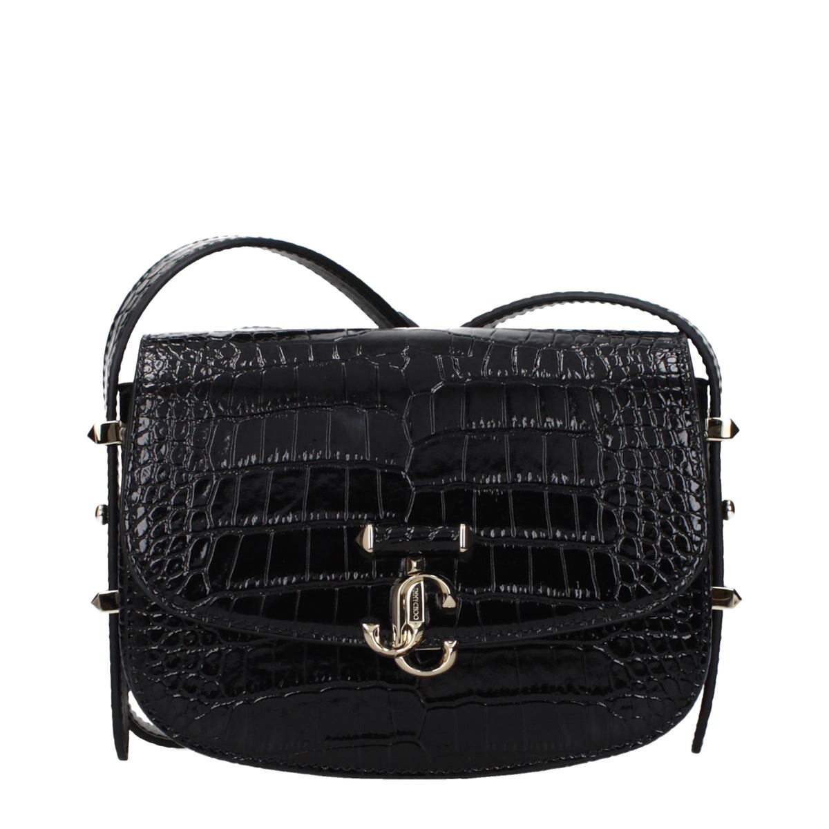 【新品】JIMMY CHOO ジミーチュウ レディース クロスボディバッグ レザー ブラック JCBCROSSBODYSOCCLBLACK