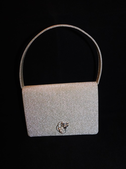 ミキモトパールバックFabric vintage bag(Mikimoto pearl)