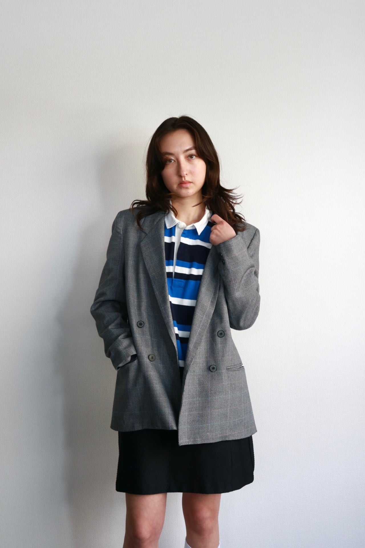 Christian Dior チェック柄テーラードジャケット サイズ11 Christian Dior check pattern double tailored jacket | Cary