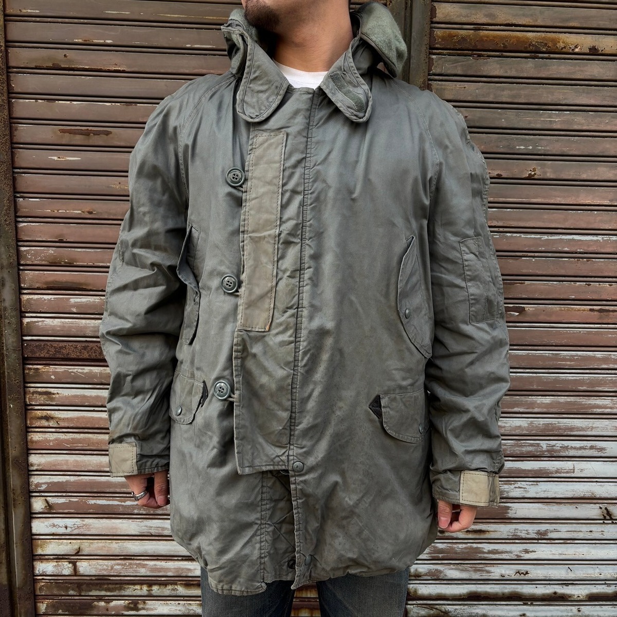 70s 米軍 実物 CWU8P フライトジャケット ラビットジャケット 