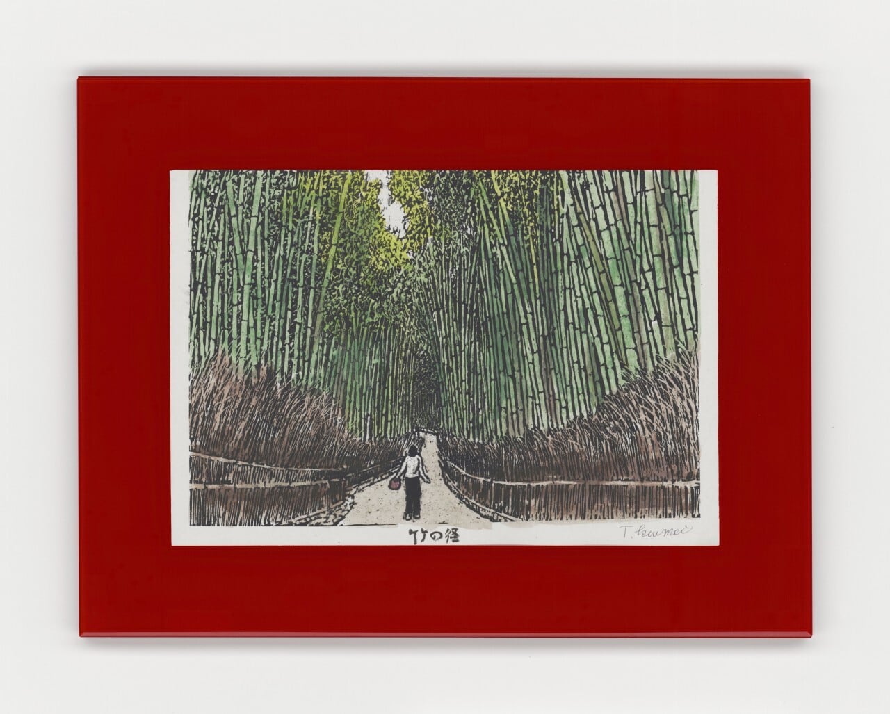 竹と花の版画 大きめのアート作品 デビット　リー　楽園 竹と花の版画 大きめのアート作品 デビット リー 楽園 【公式通販】