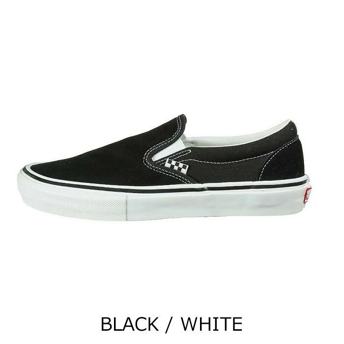 VANS SKATE SLIP-ON BLACK / WHITE BLACK / BLACK CHECKER ヴァンズ