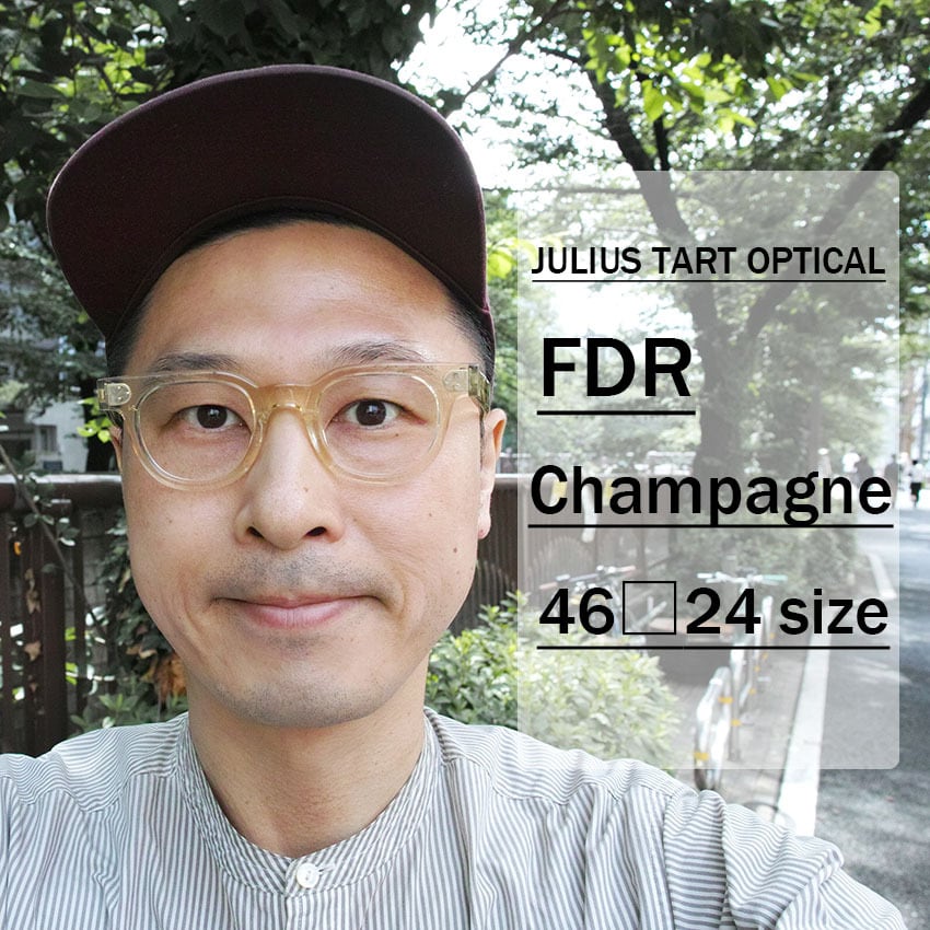 JULIUS TART OPTICAL / FDR / ブリッジ :24mm / Champagne シャンパン
