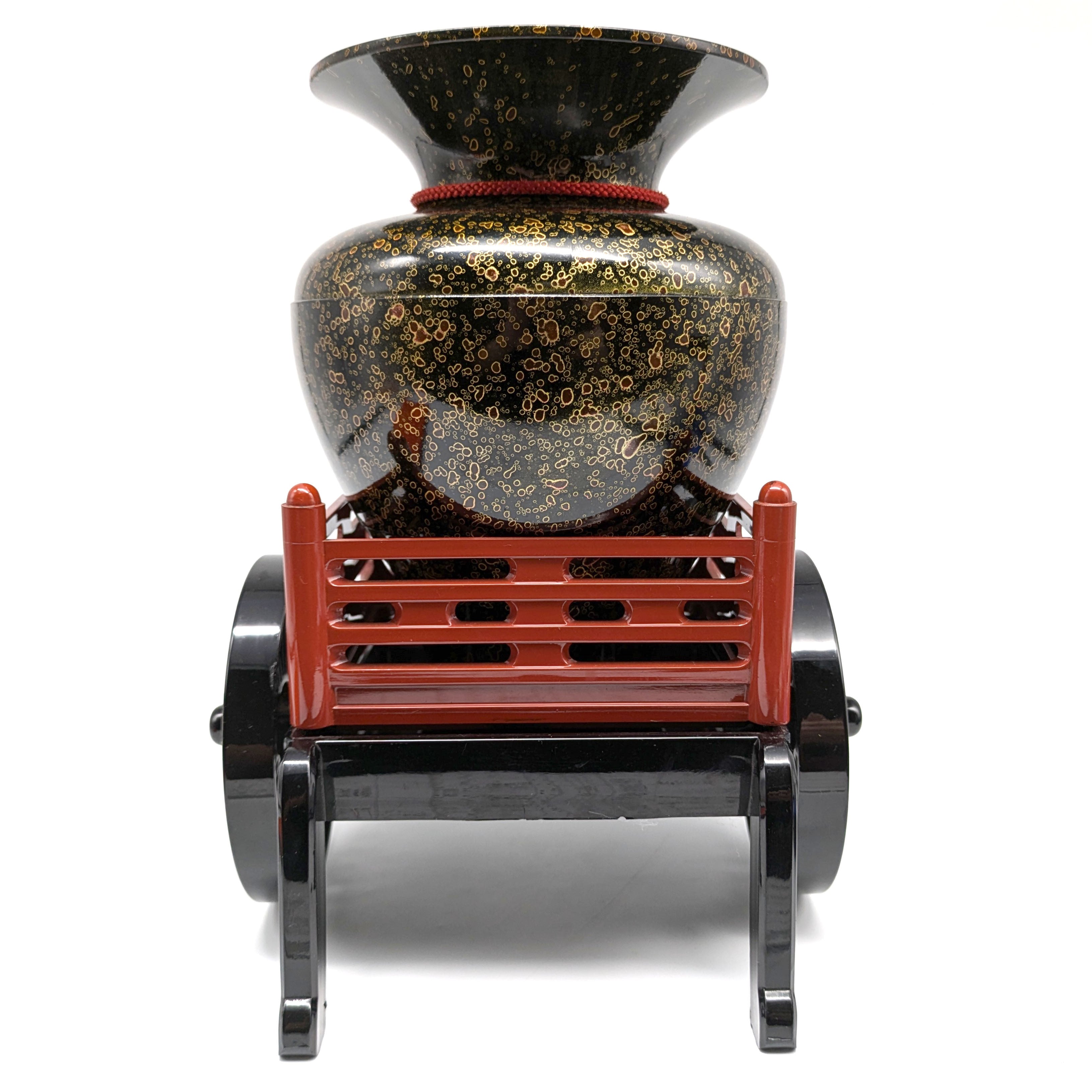 青森『唐塗』床の間の花台　香炉台　美品 青森 『唐塗』床の間の花台