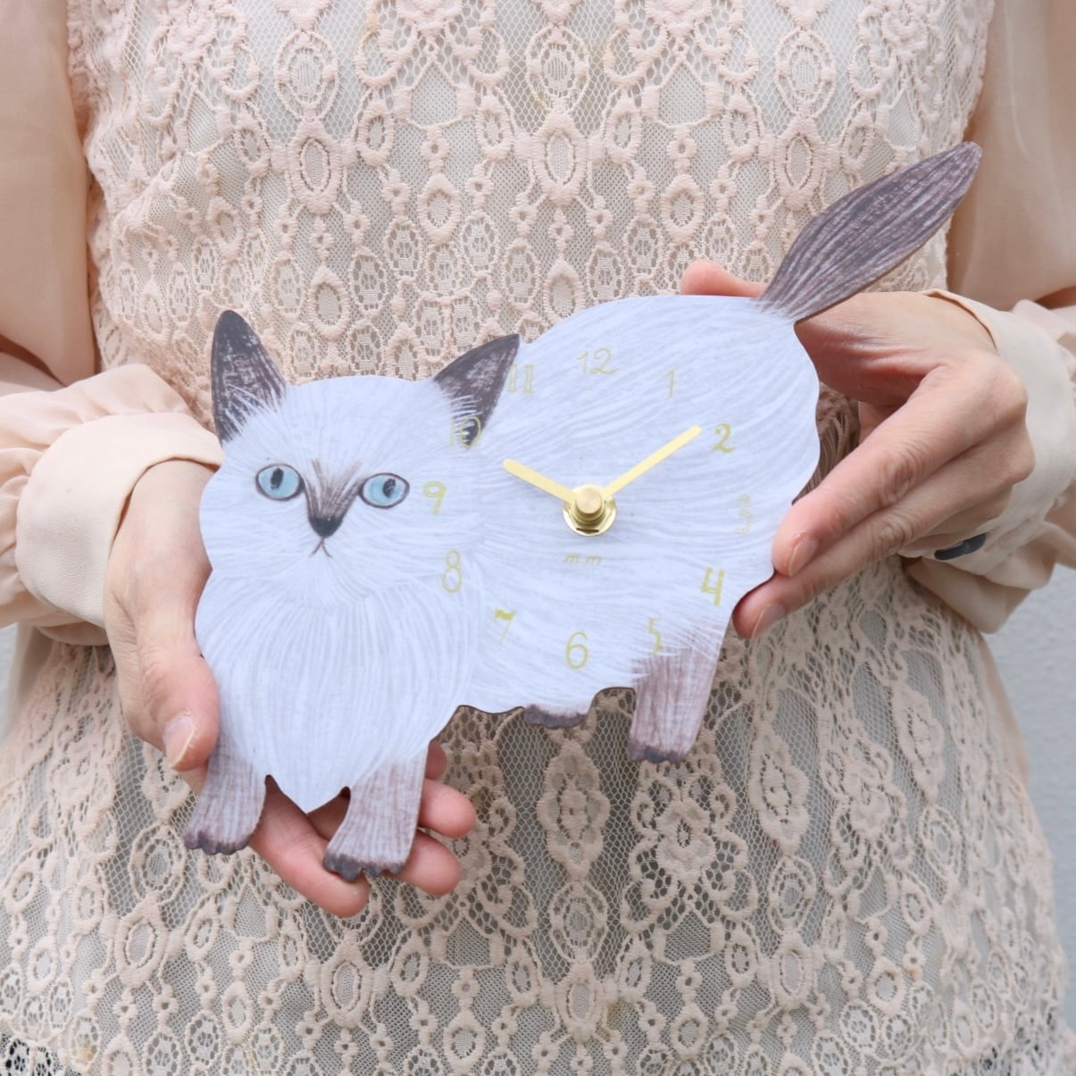 新品　松尾ミユキ　ダイカット クロック　Shima　猫　ねこ　ネコ 松尾ミユキ ダイカットクロック チャド | Zakka so-la