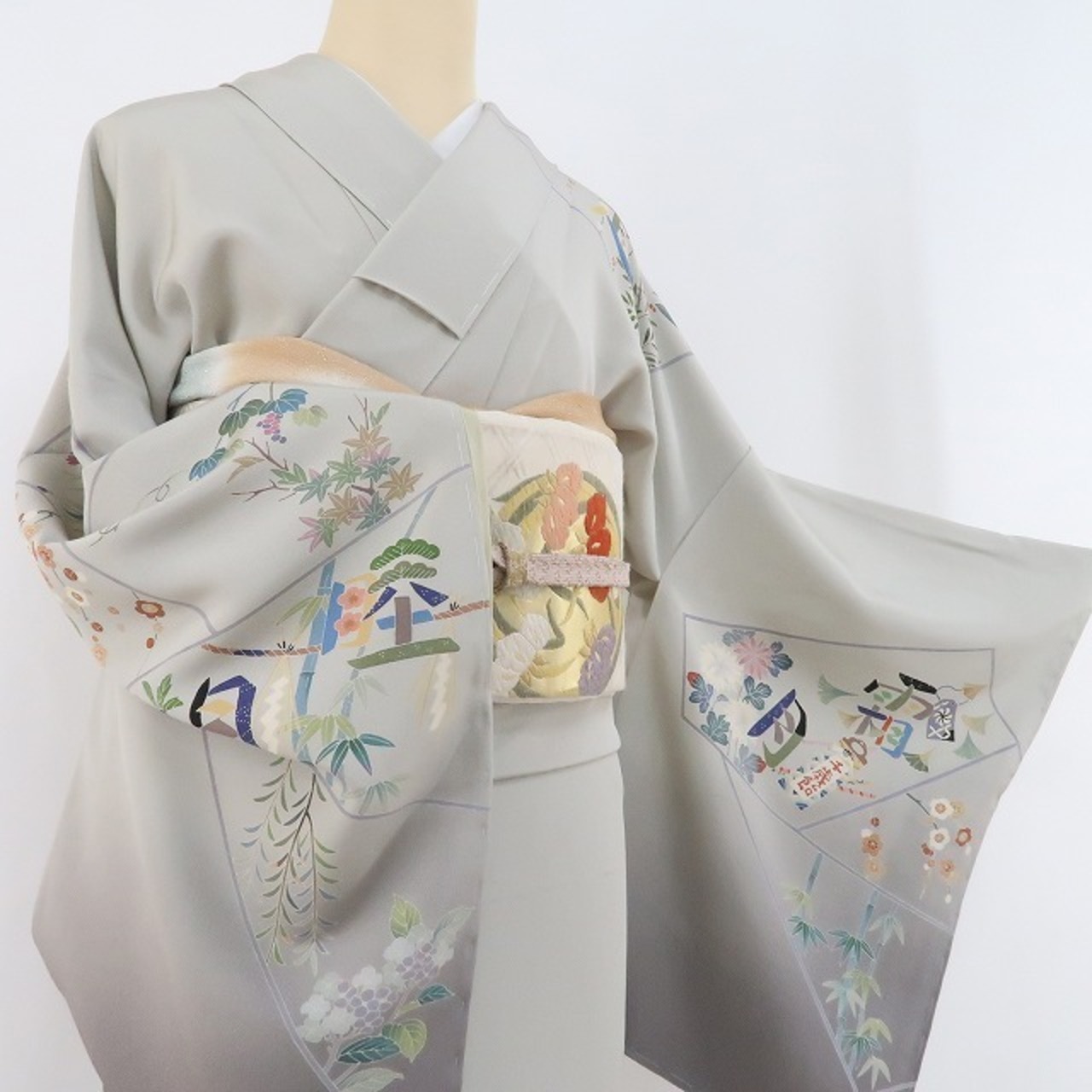 訪問着 着物 美品 1点もの 正絹 パーティー 結婚式 手書き 濃う