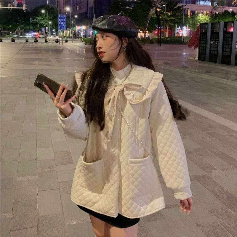 ジャケット オータムウィンタールーズカラーレディース コットン 秋物 冬物 萌量不足34374652170