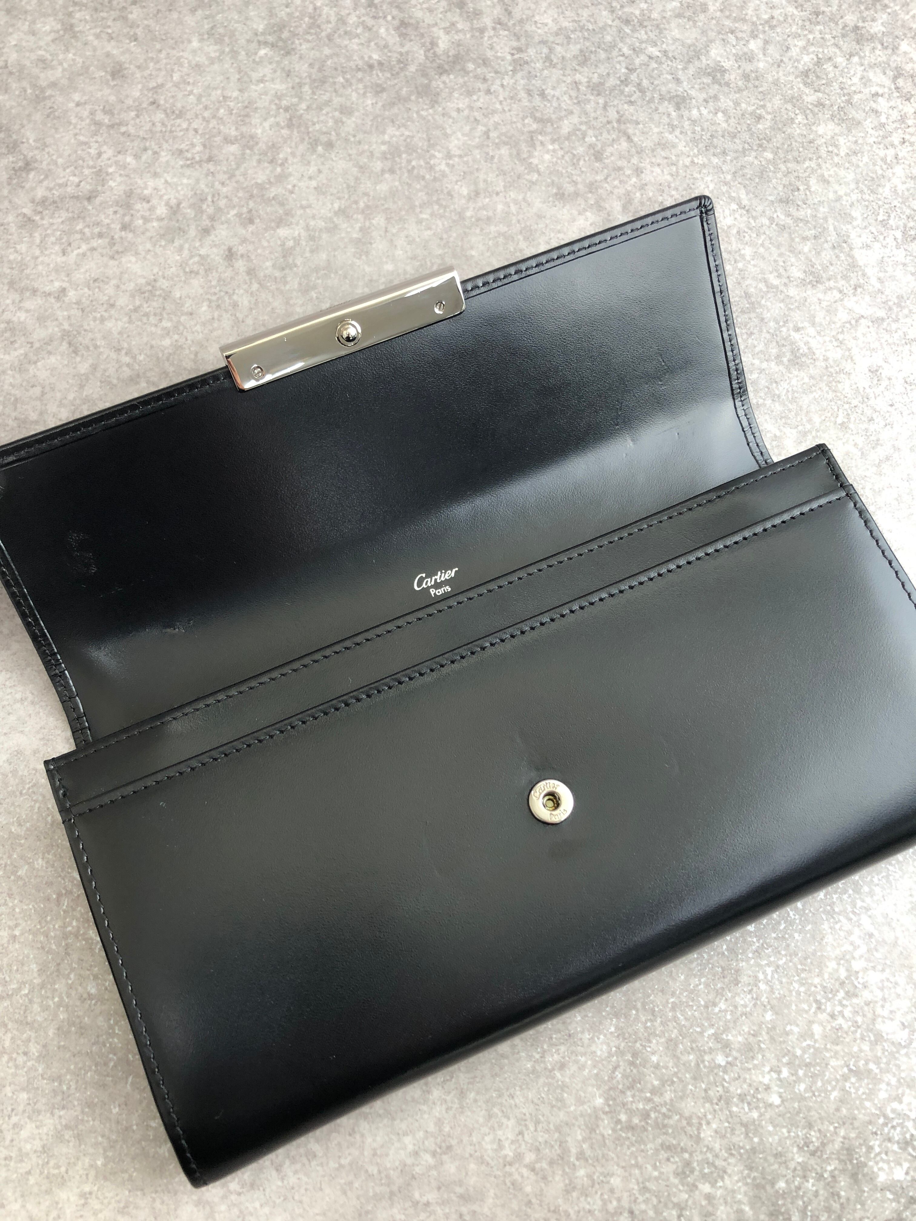 Cartier カルティエ 長財布 黒 ブラック レザー ラウンドファスナー 