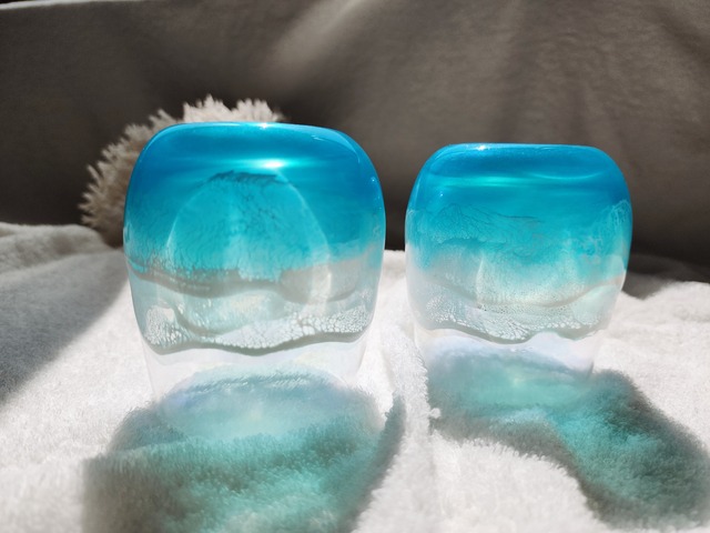 223.オーシャンレジンアート ペアグラス