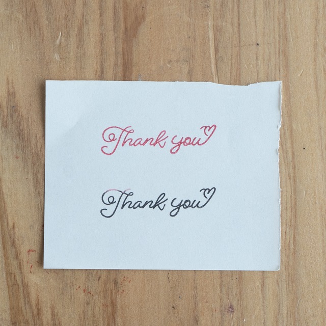 ハートThank you （文字）
