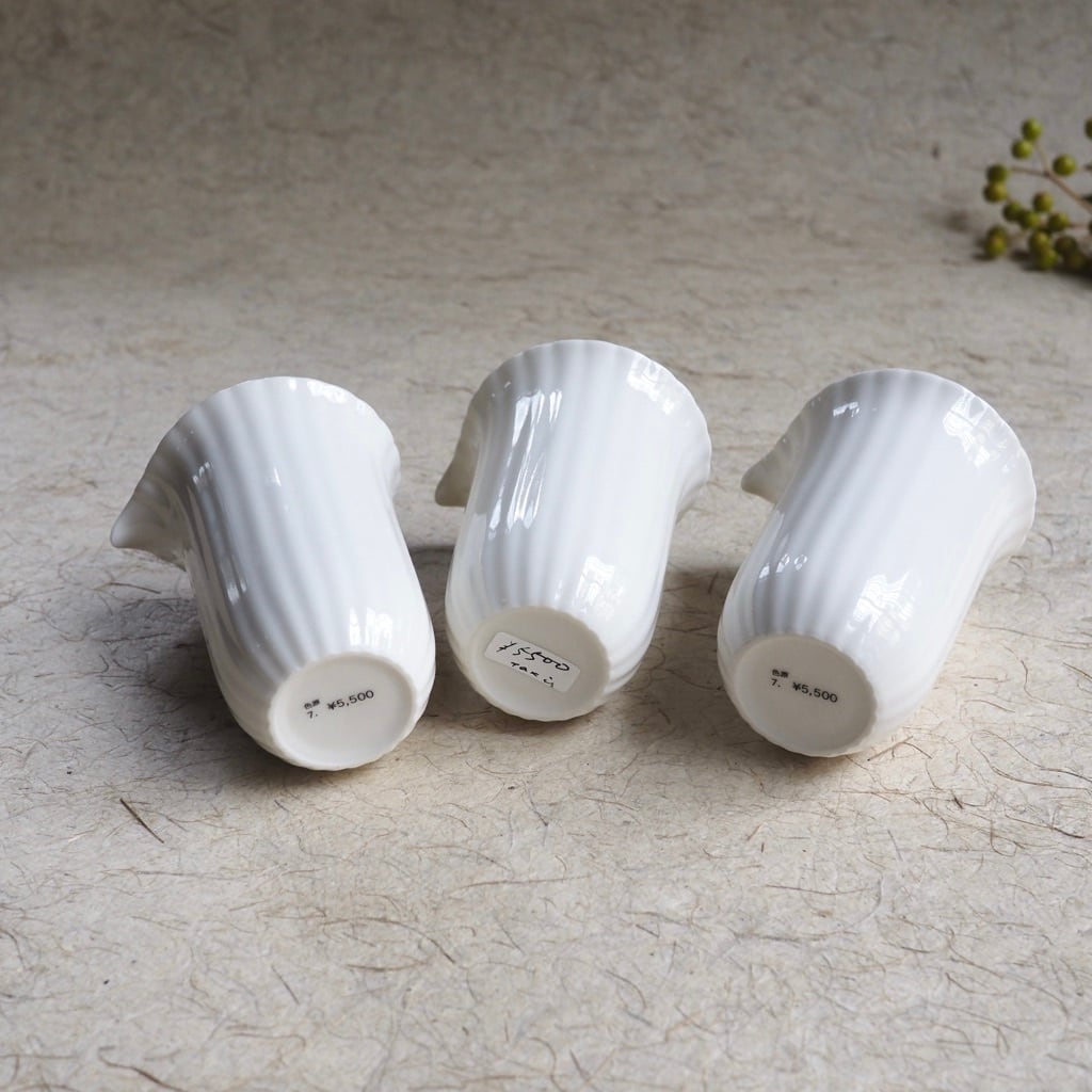 色原 昌希/白磁 リンカ茶海(片口)