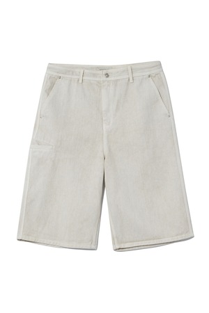 [LE17SEPTEMBRE][メンズ] GARMENT-DYED DENIM SHORTS [ECRU] 正規品 韓国ブランド 韓国通販 韓国代行 韓国ファッション LE 17 SEPTEMBRE ル 17 セプテンバー le 917韓国 店舗