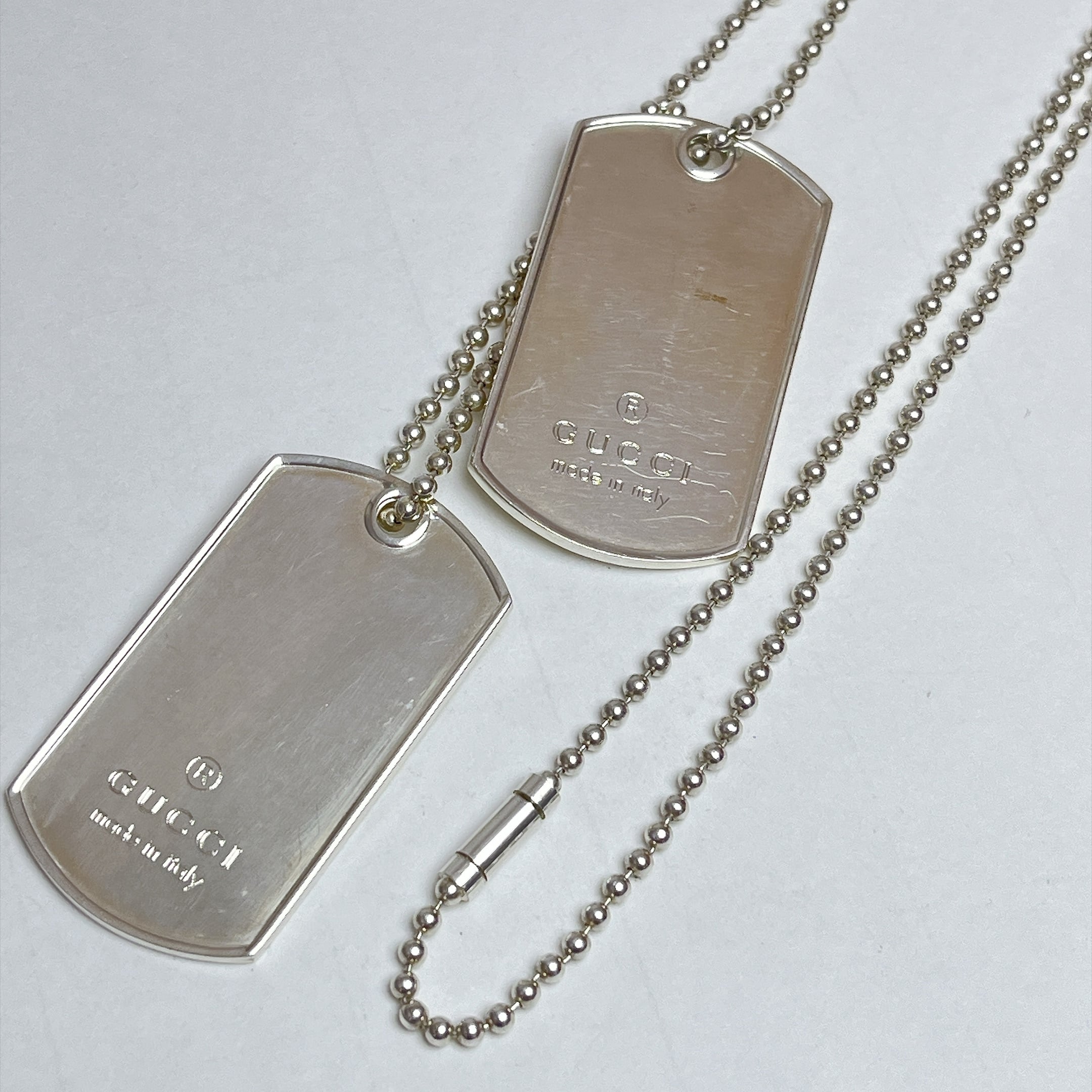 3016 グッチ ダブルドッグタグ ボールチェーン ネックレス 925 | LiLi
