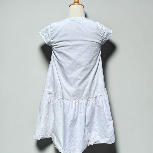 【KIDS】KENZO Junior White Dress with Floral Detail size: 110–120cm（5–7y）