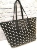 2018美品★JIMMY CHOO ジミーチュウ SOFIA A4対応 マルチ☆スタッズ レザー トート バッグ M 黒x銀★ ☆スタッズが可愛らしい万能トート♪