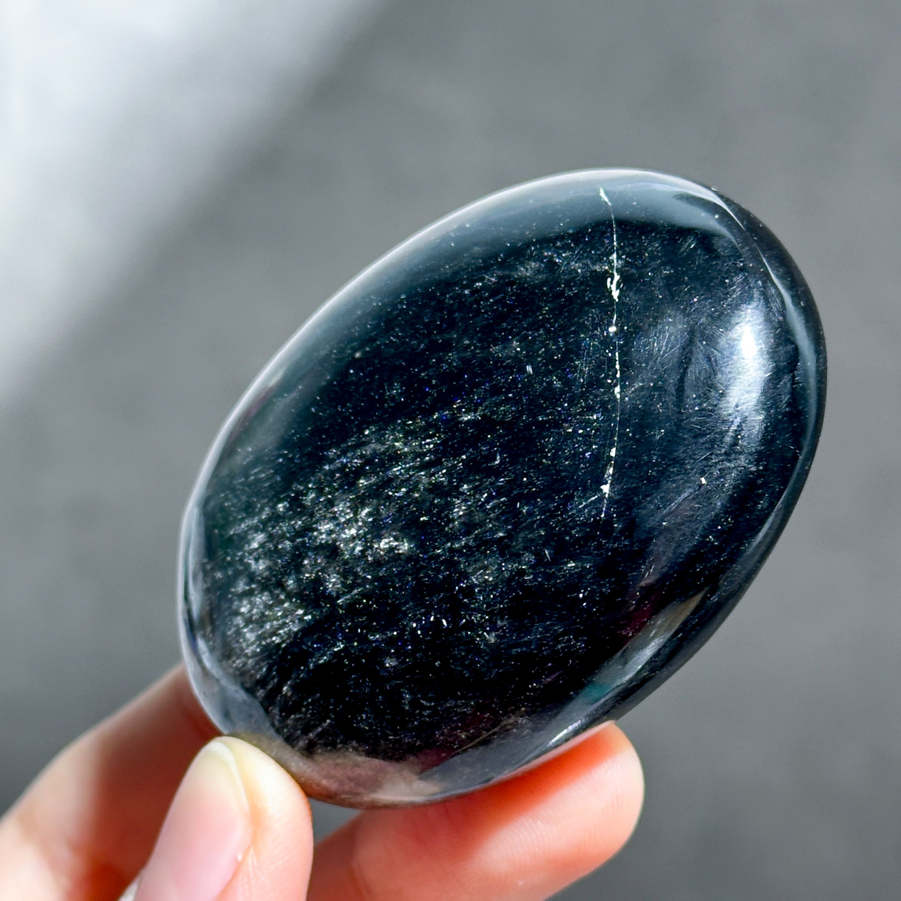 シルバーオブシディアン パーム73◇Silver obsidian◇天然石・鉱物