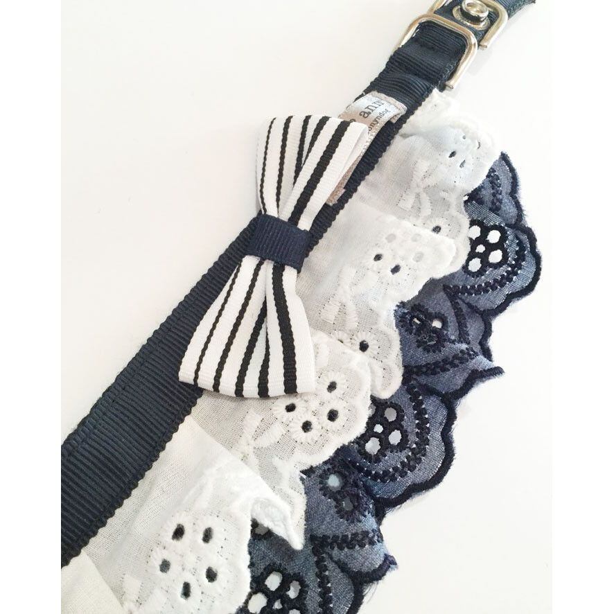 bonyndog【正規輸入】スクールルック　首輪＆リード　ネイビー 0044