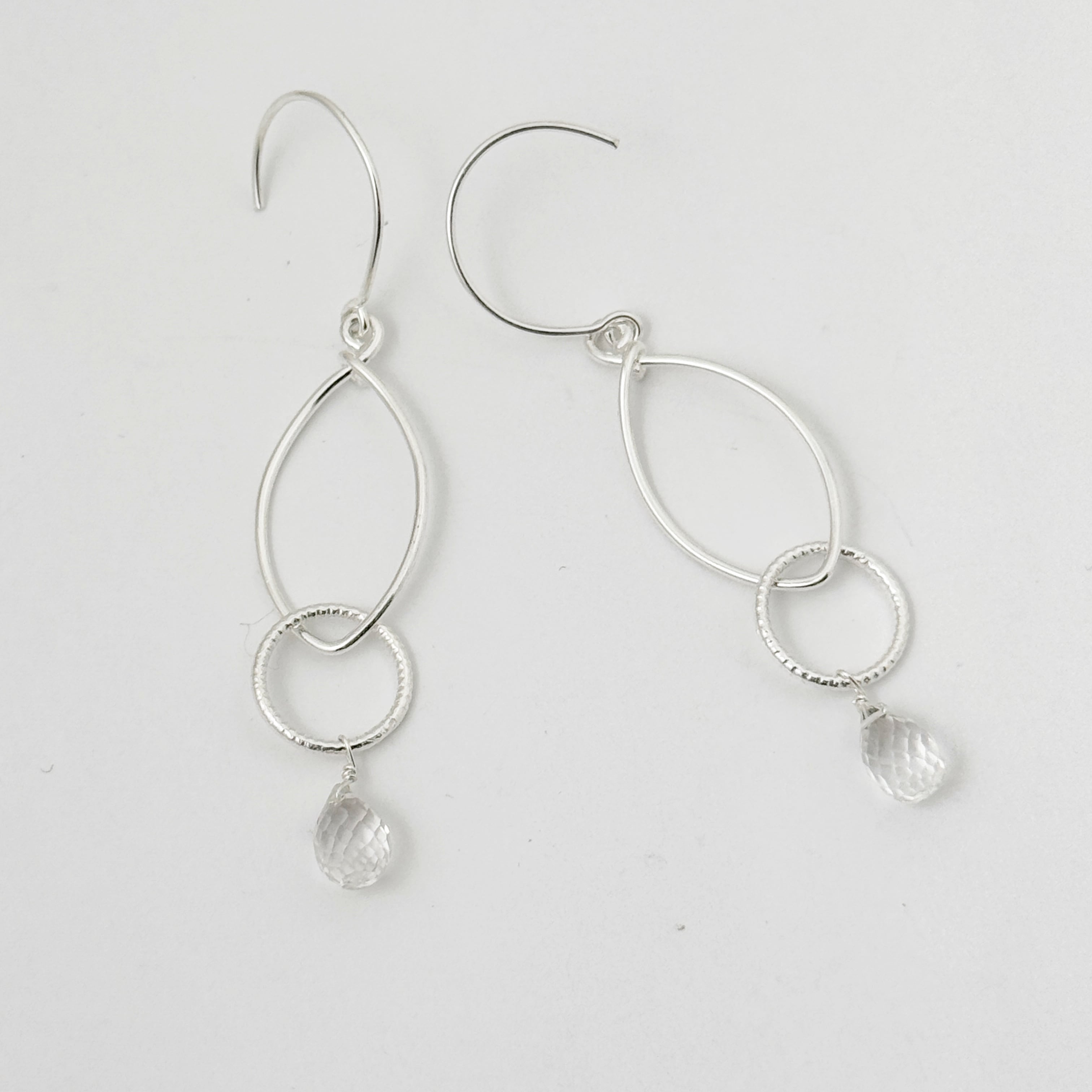 ビューティー ロングピアス クリスタルフック ピアス