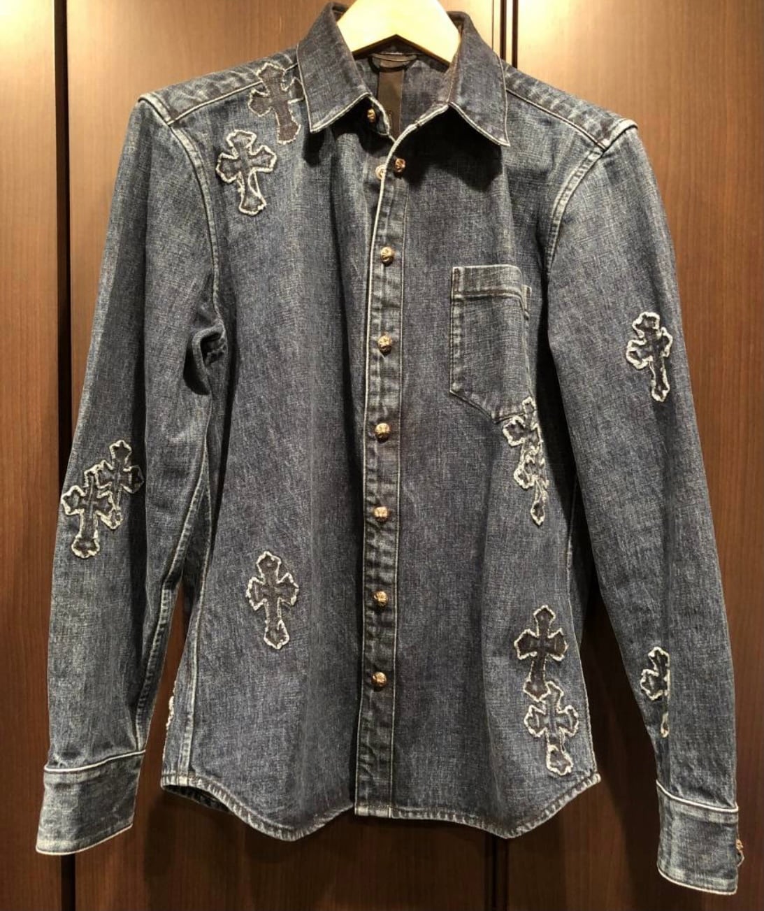 CHROME HEARTS クロムハーツ ルーズエンド クロスパッチ デニム ジャケット | chromehearts