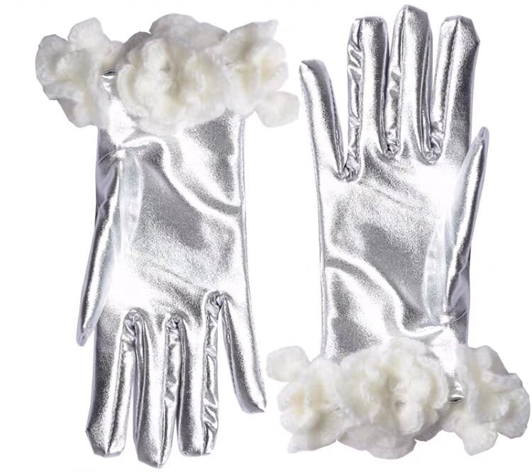 シルバー 手袋 グローブ 花柄 | LOVEYsmileSHOP