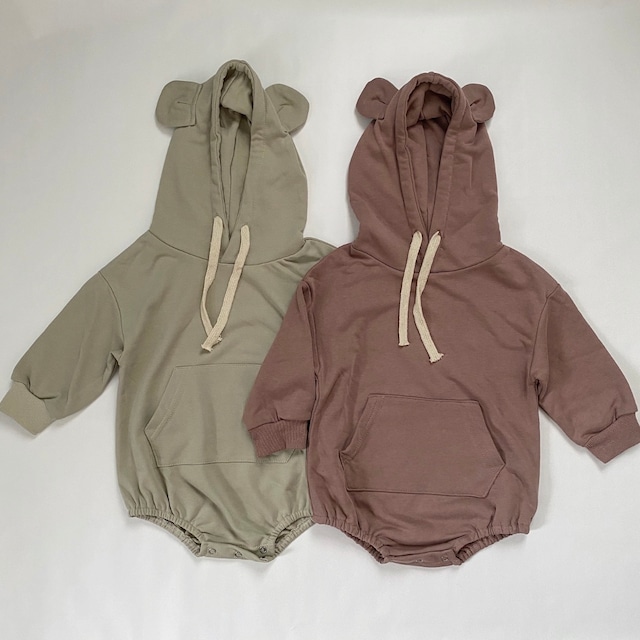 【再入荷】baby bear rompers G/P