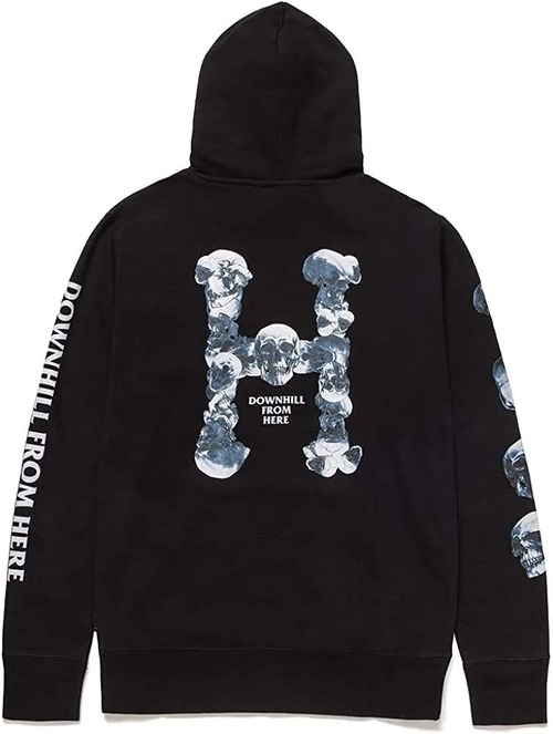 ハフ スウェットパーカー HUF SKULLS CLASSIC H P/O HOODIE BLACK [並行輸入]