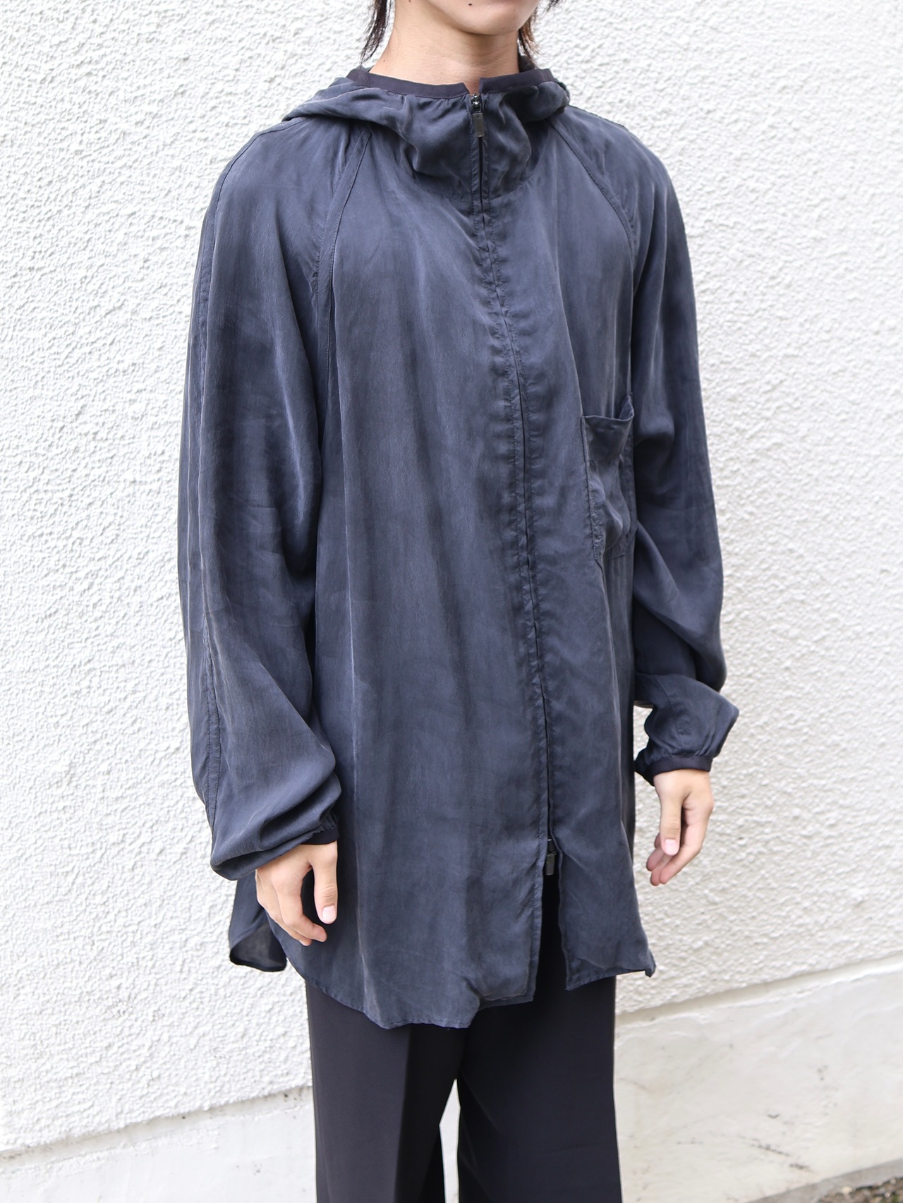 【y-3】raglan cupro hoodie