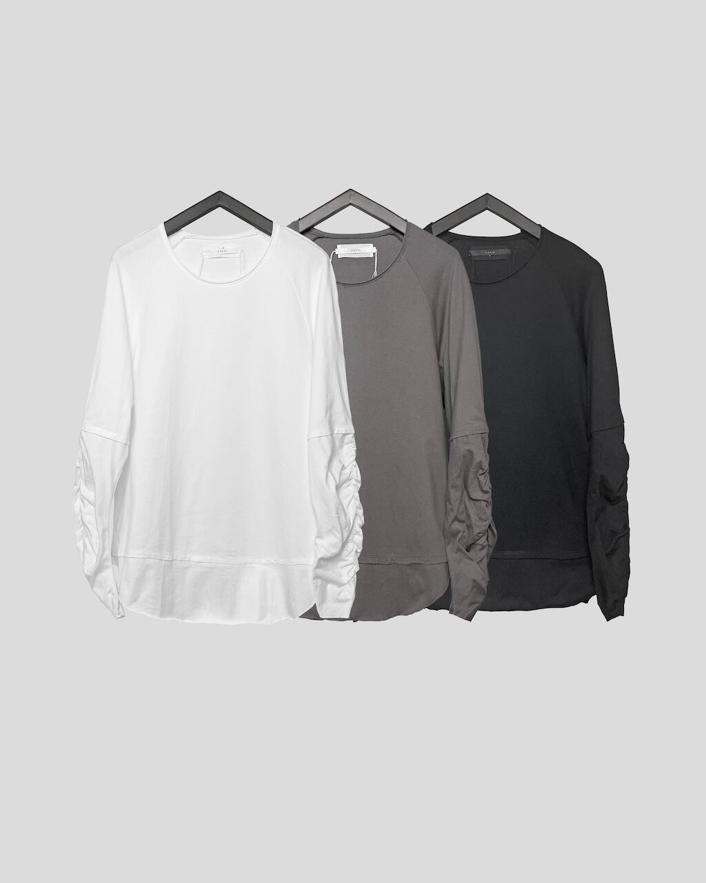 完全受注再販 ASKYY / GATHER SLEEVE CUTSEW / BLK | ASKYY