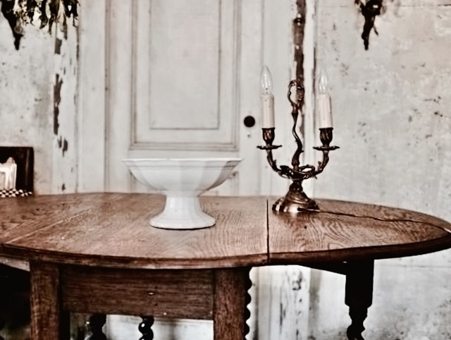 1900s フランス 25c 白の堆積と大きなコンポティエ アンティーク