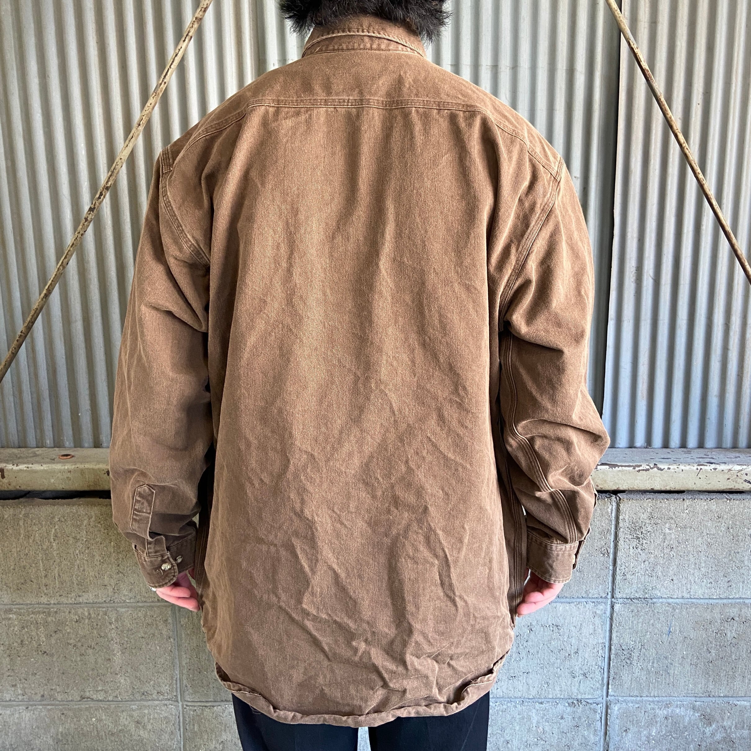 90年代 Carhartt カーハート 長袖 コットン ボタンダウンシャツ メンズ