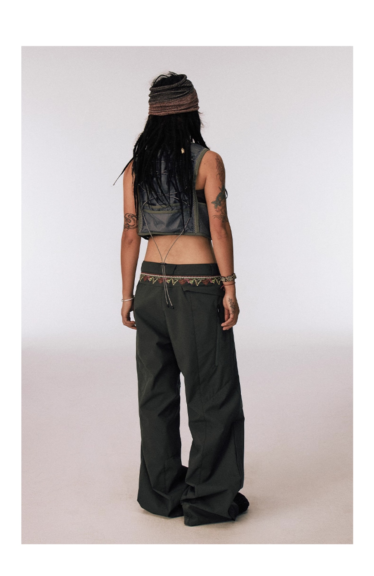 CONP GEOMETRIC EMBROIDERY SNOW PANTS