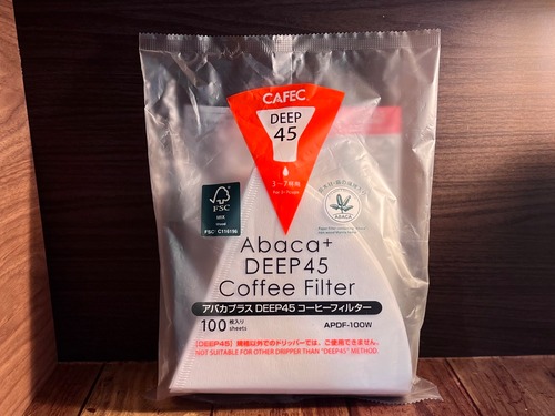 CAFEC アバカプラスDEEP 45 コーヒーフィルター White 3～7杯用（100枚）