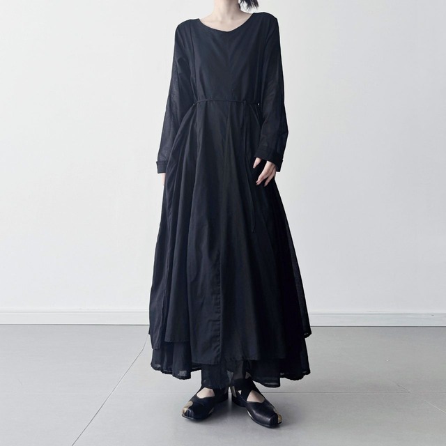 Layered flare dress C1023