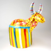 フォークアート 北東部 ブンバ・メウ・ボイ 黄色お花