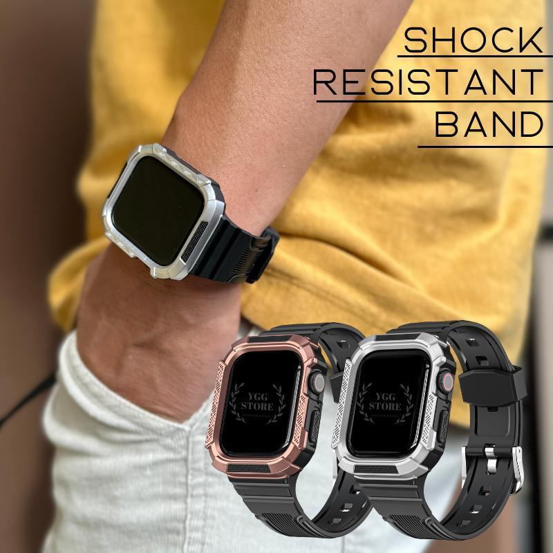Apple Watch 一体型 SR バンド ベルト ケース付 衝撃吸収 38 40 41 42 44 45 黒×銀 黒×ブロンズ メンズ 互換 交換 アップルウォッチ メンズ レディース スポーツ アウトドア g-shock好きに | YGG STORE BASE店@土日祝日休業 powered Apple Watch 一体型 SR バンド ベルト ケース付 衝撃吸収 38 40 41 42 44 45 黒×銀 黒×ブロンズ メンズ 互換 交換 アップルウォッチ メンズ レディース スポーツ アウトドア g-shock好きに | YGG STORE BASE店@土日祝日休業 powered
