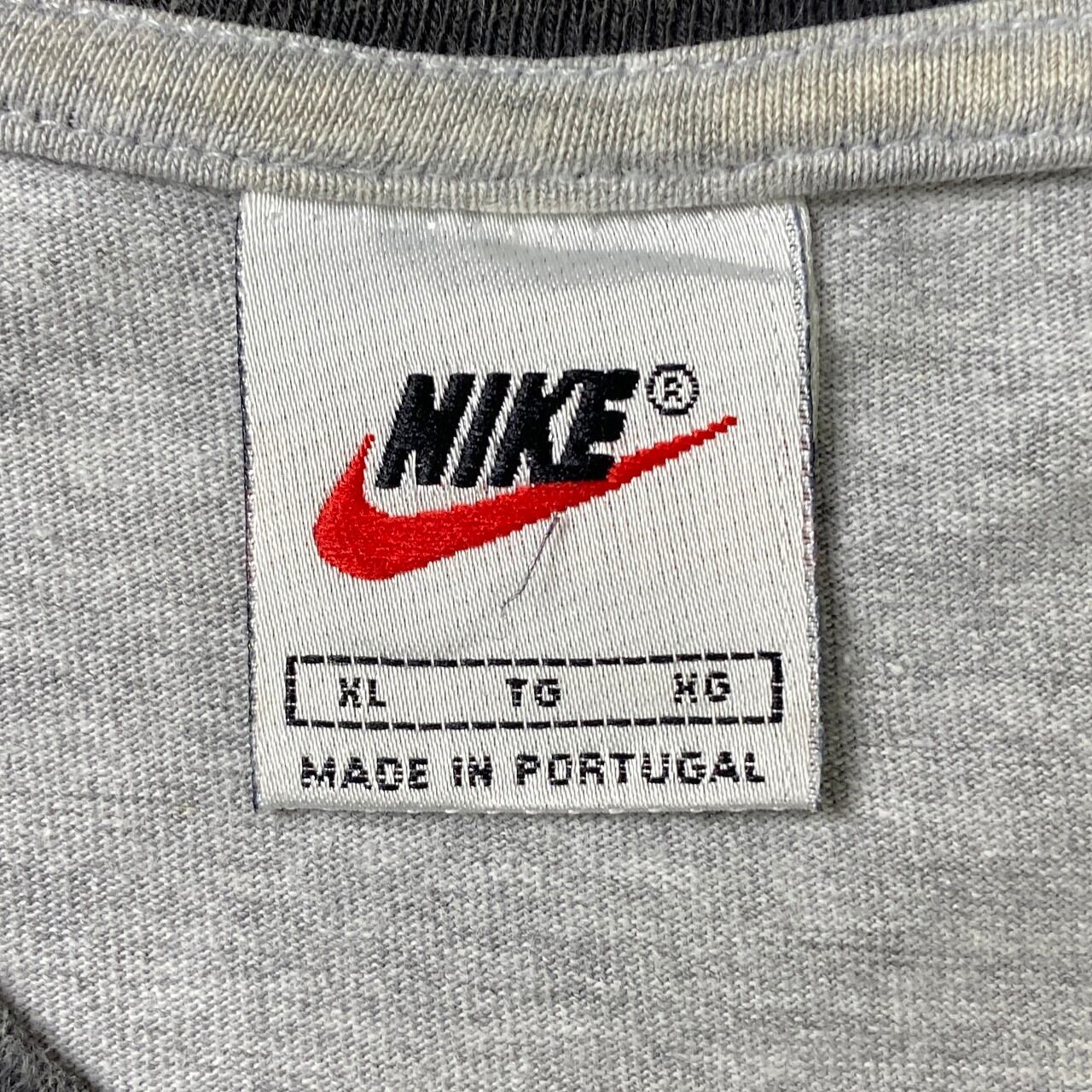 90年代 ポルトガル製 NIKE ナイキ リンガーT 刺繍ロゴ メンズXL 古着 