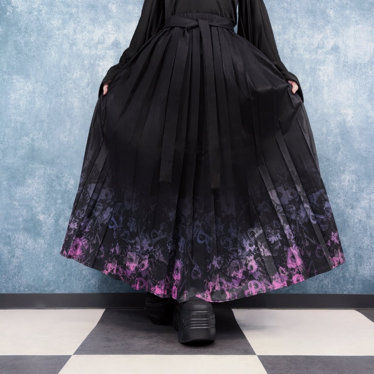 幻薔薇―袴風ユニセックススカート【両サイドポケット付き】 | NIER