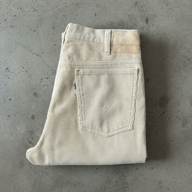 70s Euro Levi's コーデュロイパンツ ブーツカット アイボリー リーバイス