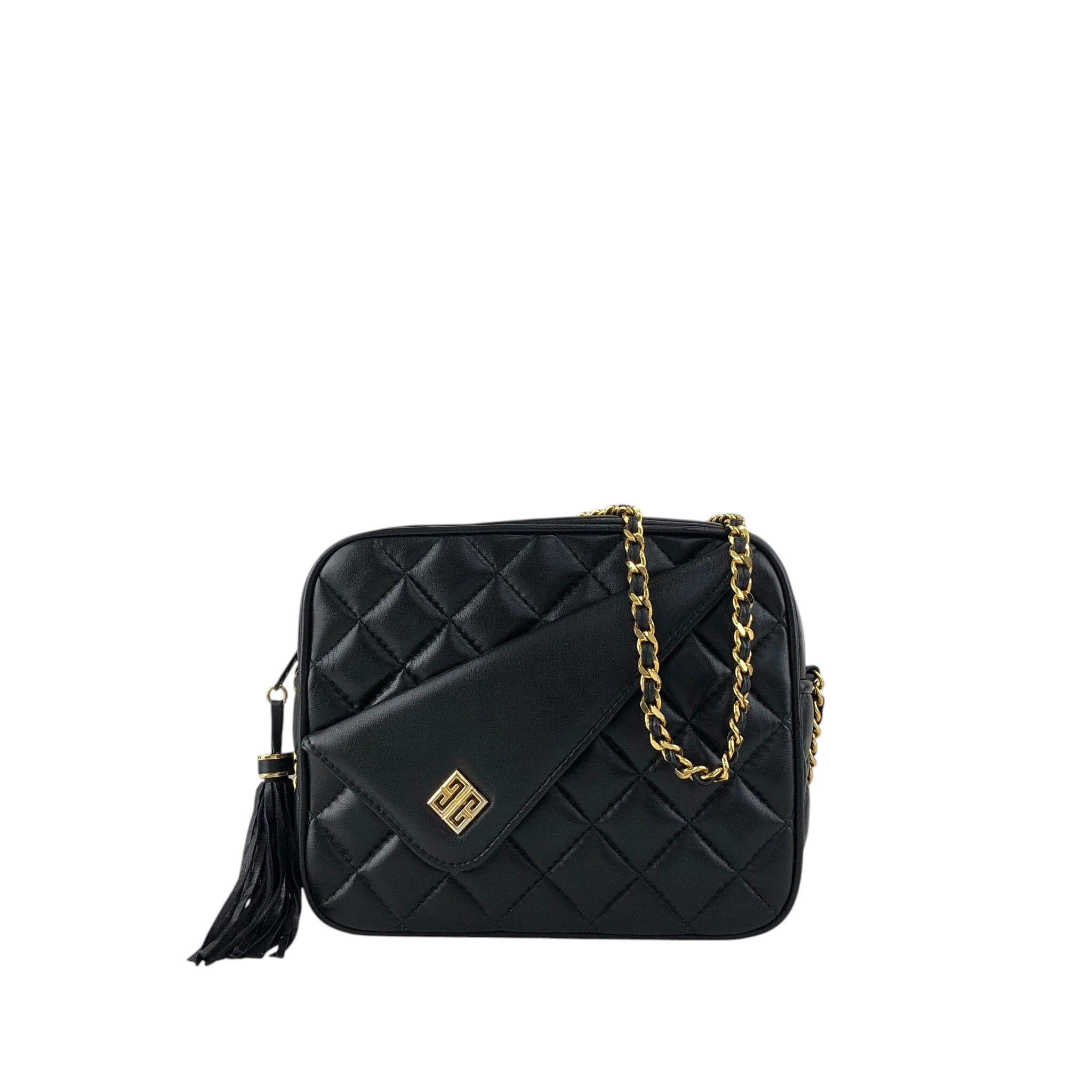 GIVENCHY ジバンシィ ショルダーバッグ ブラック 4Gロゴ キルティング