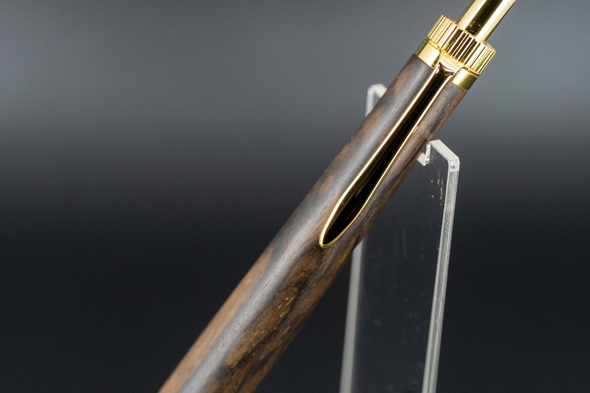 【魅惑の黒い紋様】 黒柿 孔雀杢 特上 gold MP