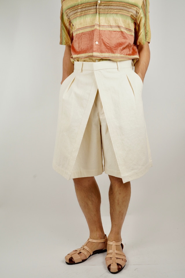 MAINU/Organic Cotton Amunzen Double Front Short Pants