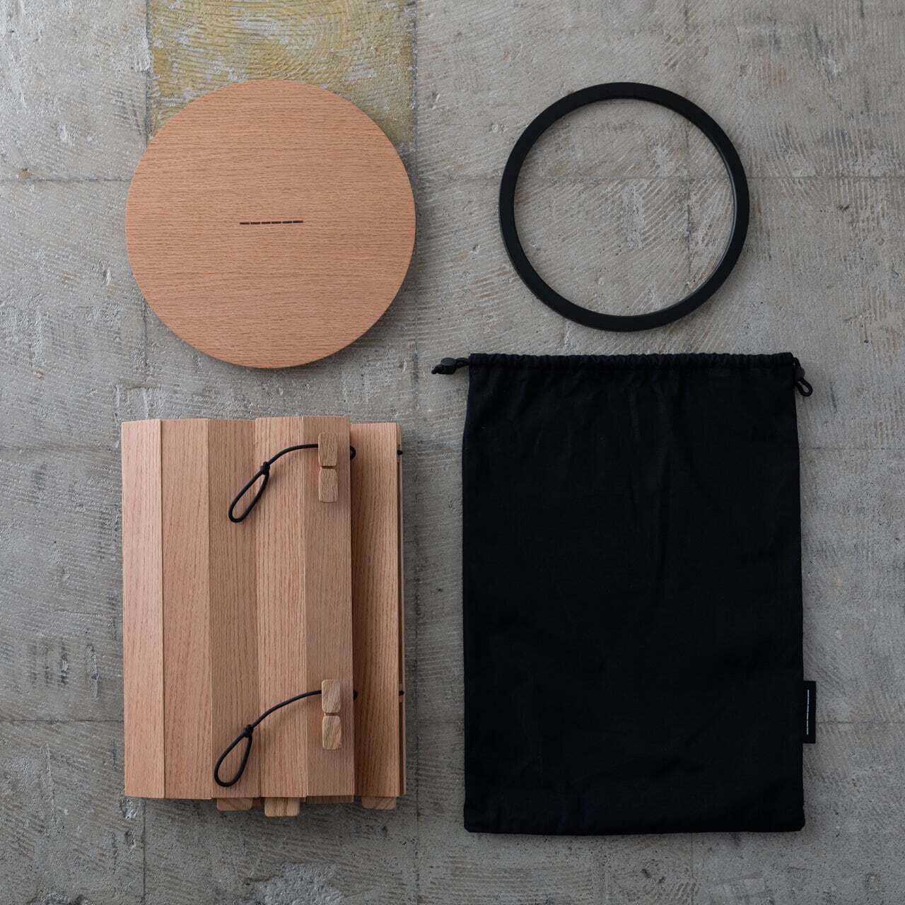 IKIKI フォルダブルコードビン オーク Foldable Cord Bin Oak