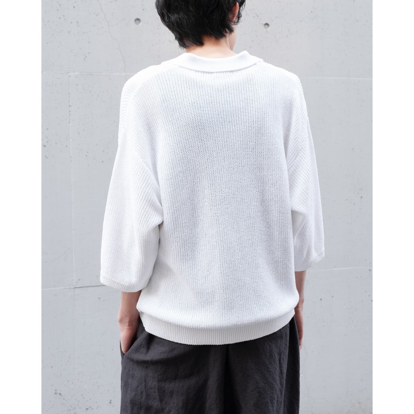 Blanc YM] (ブランワイエム) BL-25S-SKS Skipper Knit Shirts (white