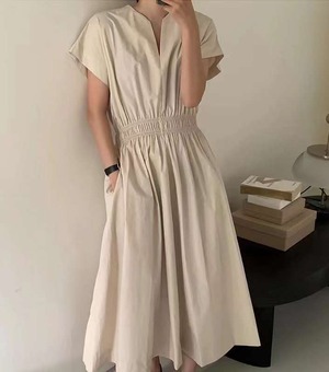 スキッパー コットンワンピース　AJ 22262-8926