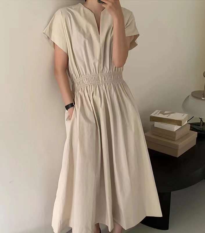 スキッパー コットンワンピース　AJ 22262-8926