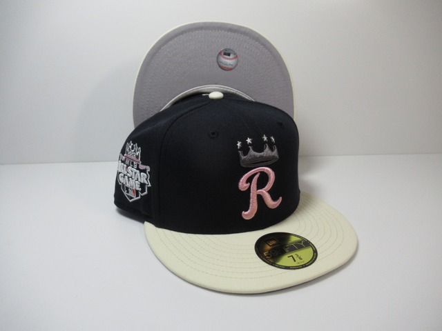 Exclusive NEW ERA 59fifty Kansas City Royals　カンザスシティ・ロイヤルズ　Navy×Chrome