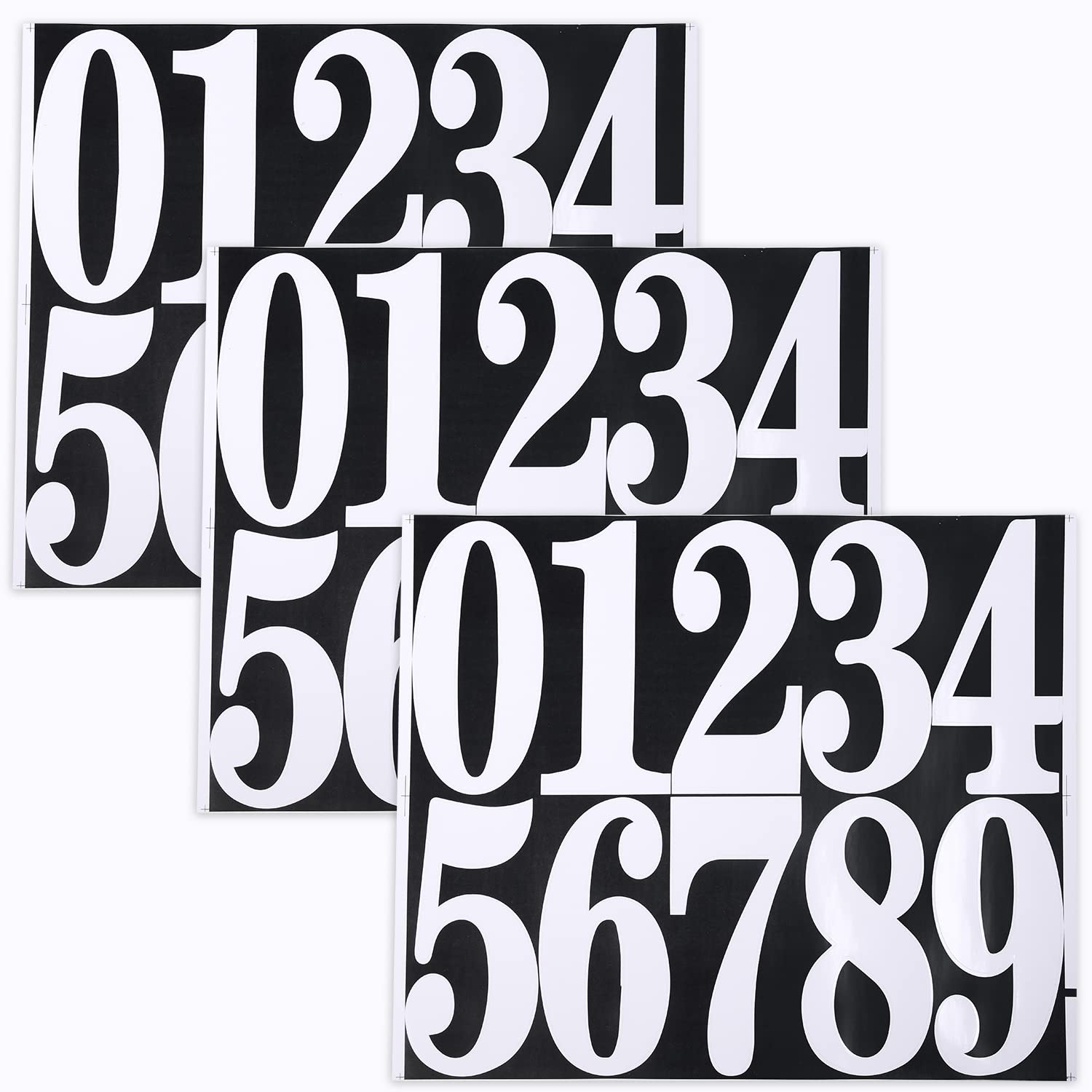 LYLDLSW 数字 シール アルファベットシール 大きい ステッカー 防水 番号シール ラベル (4インチ 数字 ホワイト)